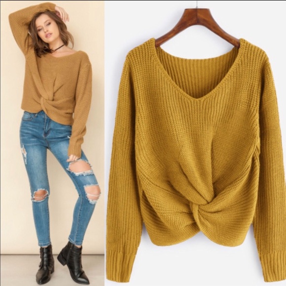 💕💕Burgundy twist knot sweater⭐️ - Picture 2 of 3